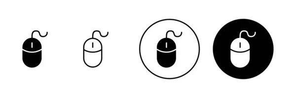 Ikony Myši Nastaveny Klepněte Znak Symbol Vektor Ikony Ukazatele — Stockový vektor