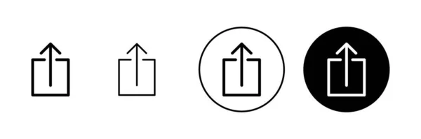 Ikony Akcji Ustawione Znak Symbol Dzielenia Się — Wektor stockowy