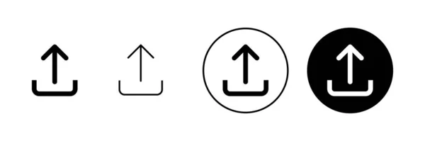 Icons Hochladen Datenzeichen Und Symbol Laden — Stockvektor
