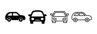 Car icon vector for web and mobile app. car sign and symbol. small sedan