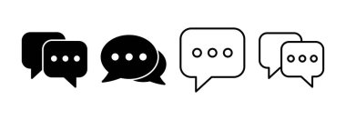 Chat icon vector for web and mobile app. speech bubble sign and symbol. comment icon. message