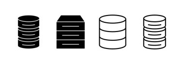 Database icon vector for web and mobile app. database sign and symbol
