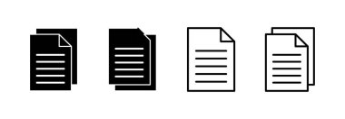 Document icon vector for web and mobile app. Paper sign and symbol. File Icon