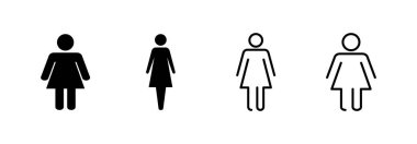 Female icon vector for web and mobile app. woman sign and symbol