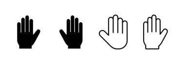Hand icon vector for web and mobile app. hand sign and symbol. hand gesture