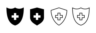 Health insurance icon vector for web and mobile app. Insurance document sign and symbol