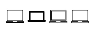 Web ve mobil uygulama için dizüstü bilgisayar simgesi vektörü. bilgisayar işareti ve sembol