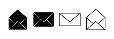 Web ve mobil uygulama için e- posta simgesi vektörü. e-posta işareti ve sembol. E- posta simgesi. Zarf simgesi