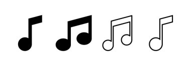 Web ve mobil uygulama için müzik simgesi vektörü. nota işareti ve sembol