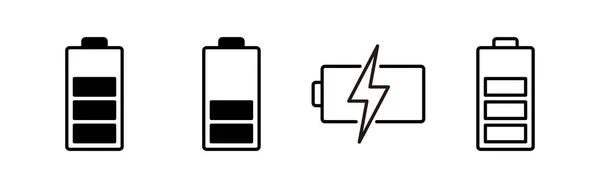 Battery Icon Vector Web Mobile App Battery Charging Sign Symbol — Image vectorielle