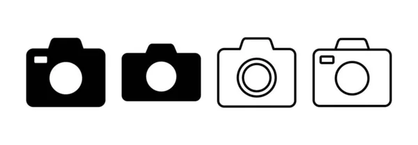 Camera Icon Vector Web Mobile App Photo Camera Sign Symbol — Vetor de Stock