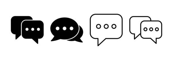 Chat Icon Vector Web Mobile App Speech Bubble Sign Symbol — Stockvector