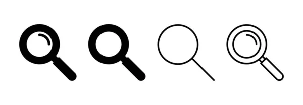 搜索Web应用程序和移动应用程序的图标向量 搜索放大镜标志和符号 — 图库矢量图片