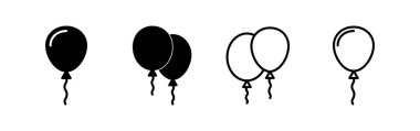 Web ve mobil uygulama için balon simgesi vektörü. Parti balonu işareti ve sembolü