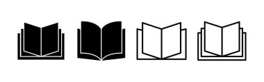 Book icon vector for web and mobile app. open book sign and symbol. ebook icon