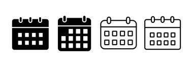 Calendar icon vector for web and mobile app. Calender sign and symbol. Schedule icon symbol