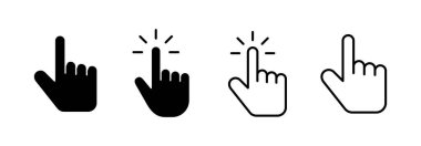 Hand cursor icon vector for web and mobile app. cursor sign and symbol. hand cursor icon clik