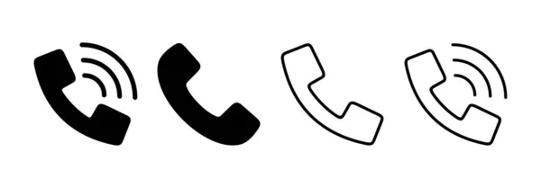 Call Icon Vector Web Mobile App Telephone Sign Symbol Phone — Stok Vektör