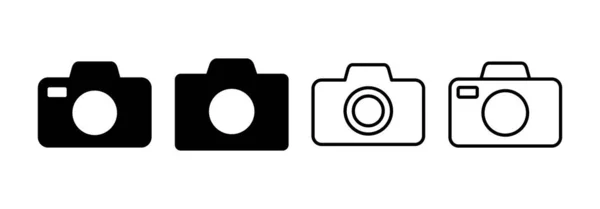Camera Icon Vector Web Mobile App Photo Camera Sign Symbol — Vettoriale Stock