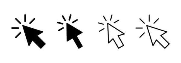 Click Icon Vector Web Mobile App Pointer Arrow Sign Symbol — 图库矢量图片