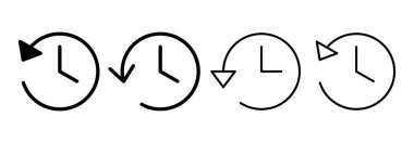 Web ve mobil uygulama için geçmiş simgesi vektörü. Son olay geçmişi işareti ve simgesi