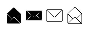 Web ve mobil uygulama için e- posta simgesi vektörü. e-posta işareti ve sembol. E- posta simgesi. Zarf simgesi
