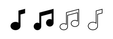 Web ve mobil uygulama için müzik simgesi vektörü. nota işareti ve sembol