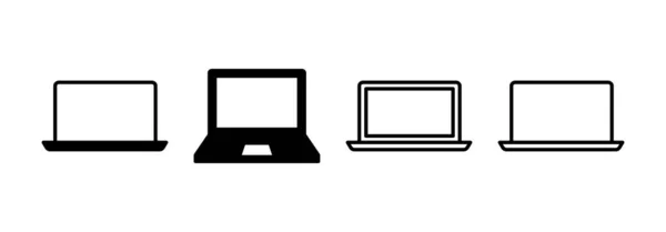 Vektor Ikon Notebooku Pro Webovou Mobilní Aplikaci Podpis Symbol Počítače — Stockový vektor