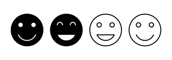 Vector Icono Sonrisa Para Web Aplicación Móvil Sonrisa Icono Emoticono — Archivo Imágenes Vectoriales