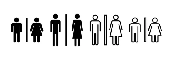 Vetor Ícone Toalete Para Web Aplicativo Móvel Meninas Meninos Banheiros — Vetor de Stock