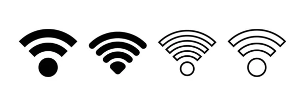 Webおよびモバイルアプリ用のWifiアイコンベクトル 信号と記号だ ワイヤレスアイコン — ストックベクタ