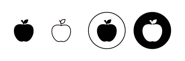 Conjunto Iconos Apple Signo Apple Símbolos Para Diseño Web — Archivo Imágenes Vectoriales