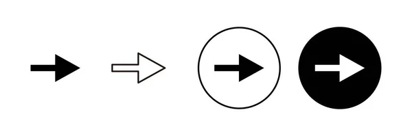 Icônes Fléchées Réglées Signe Fléché Symbole Pour Conception Web — Image vectorielle