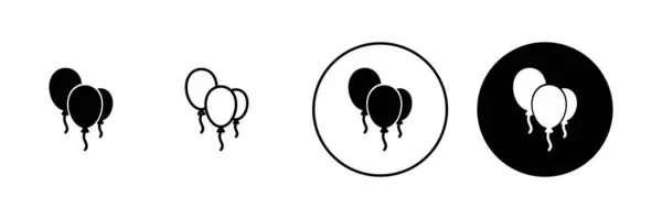 Ballon Pictogrammen Ingesteld Partij Ballon Teken Symbool — Stockvector