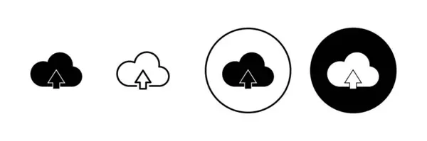 Setul Icoane Cloud Nor Semn Simbol — Vector de stoc