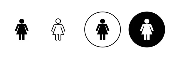 女性のアイコンセット 女性のサインとシンボル — ストックベクタ