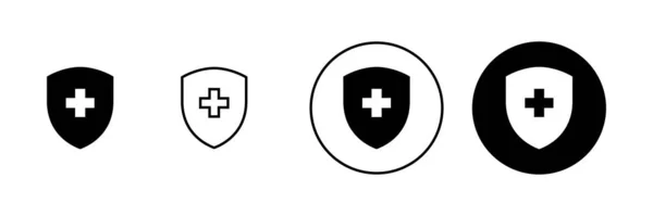 Иконки Медицинской Страховки Установлены Знак Символ Медицинского Страхования — стоковый вектор