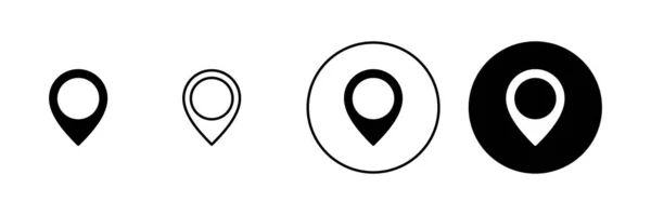 Icônes Broches Réglées Panneau Localisation Symbole Icône Destination Carte Pin — Image vectorielle