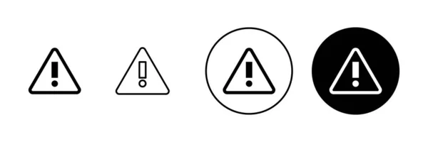 Iconos Peligro Exclamación Establecidos Signo Atención Símbolo Señal Advertencia Peligro — Archivo Imágenes Vectoriales