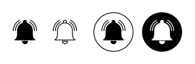 Bell Simgeleri hazır. Web sitesi tasarımı için uyarı işareti ve sembol