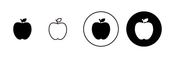 Conjunto Iconos Apple Signo Apple Símbolos Para Diseño Web — Vector de stock