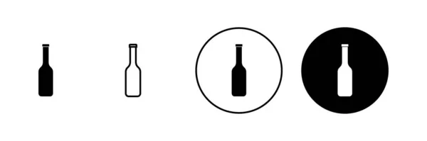 Set Icone Bottiglie Simbolo Simbolo Della Bottiglia — Vettoriale Stock