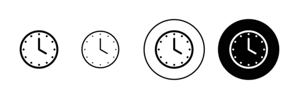 Ícones Relógio Configurados Sinal Tempo Símbolo Ícone Relógio —  Vetores de Stock
