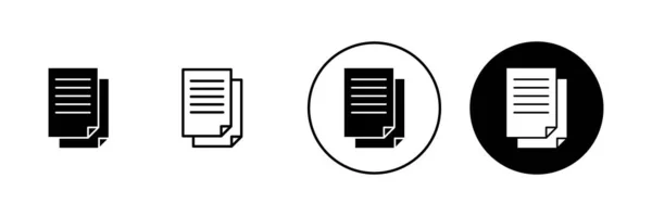 Ikony Dokumentů Nastaveny Papírová Značka Symbol Ikona Souboru — Stockový vektor