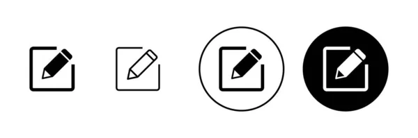 Modifier Les Icônes Définies Modifier Signe Symbole Document Modifier Icône — Image vectorielle