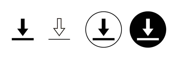 Descargar Conjunto Iconos Descargar Signo Símbolo — Vector de stock