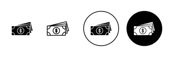 Money Icons Set Money Sign Symbol — Stock Vector