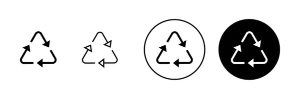 Setul Icoane Reciclare Semn Reciclare Simbol — Vector de stoc