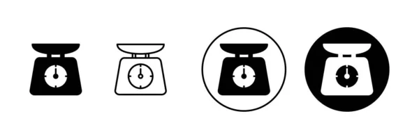 Набор Значков Весов Масса Знака Символа — стоковый вектор