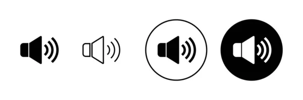 Lautsprechersymbole Gesetzt Lautstärkezeichen Und Symbol Lautsprechersymbol Klangsymbol — Stockvektor
